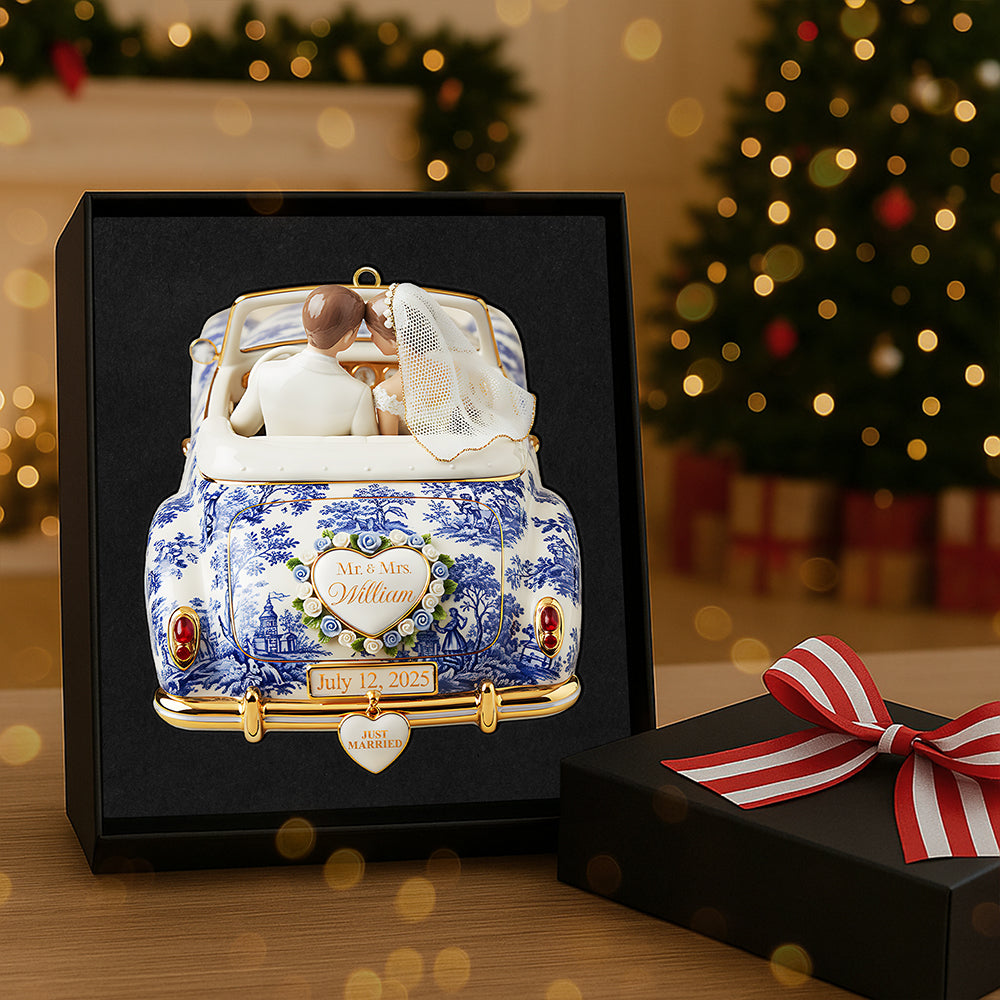 Personalized Gifts For Christmas, Newlywed Toile de Joy Custom Shape Acrylic Ornament 04pgta081025-Homacus