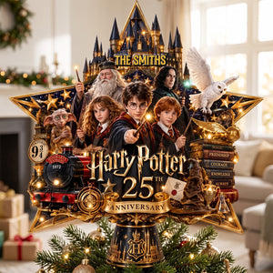 25th Anniversary Acrylic Christmas Tree Topper - Personalized Christmas Gifts 01ohtn180926