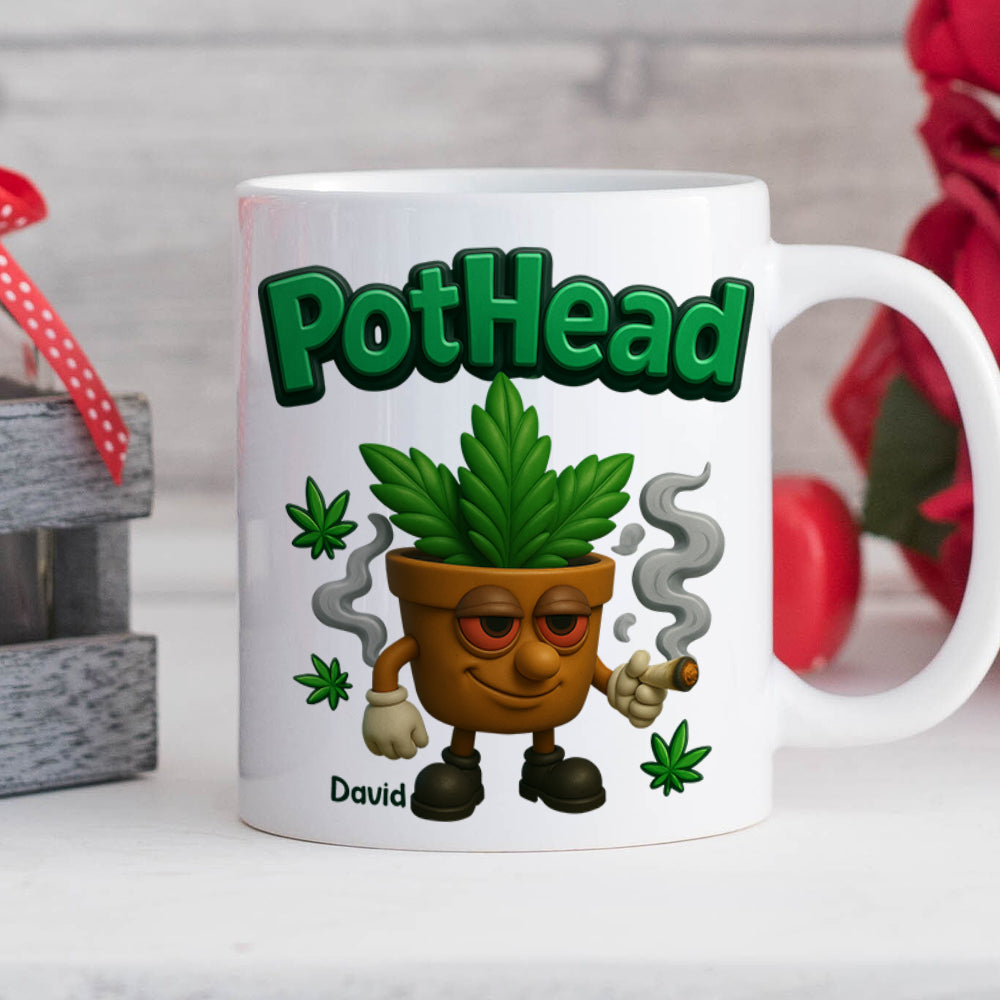 Pothead Mug Personalized Gifts for Smokers 01TOTN230525-Homacus