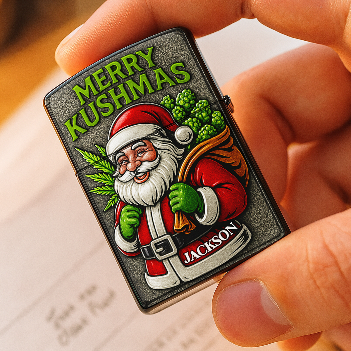 Merry Kushmas - Santa Claus Lighter - Personalized Christmas Gift For Stoners-Homacus