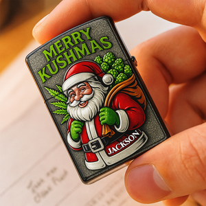 Merry Kushmas - Santa Claus Lighter - Personalized Christmas Gift For Stoners-Homacus