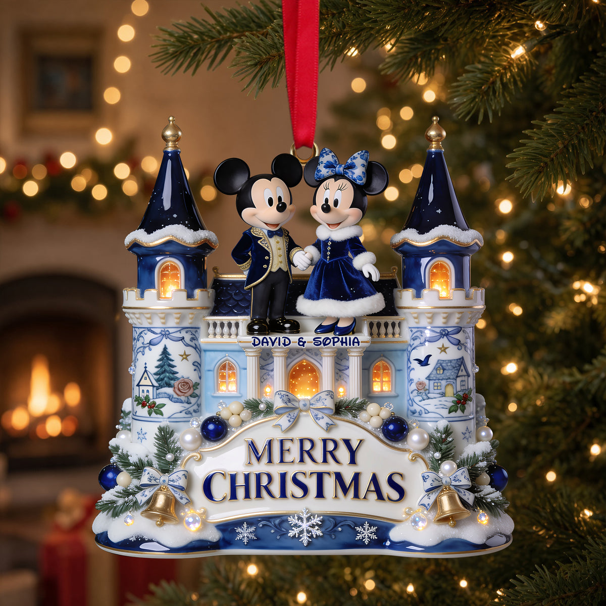 Merry Little Mouse Ornament - Personalized Christmas Gifts For Couple 01pglu290826-Homacus