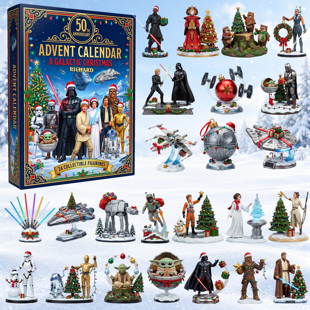 Galactic Christmas Advent Calendar Blind Box - Personalized Christmas Gifts 01tyqn101026-Homacus