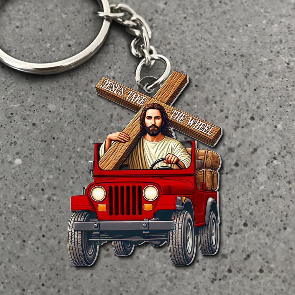 Gifts For Christian Keychain 04ohtn070125 Jesus Take The Wheel-Homacus