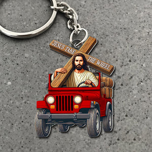 Gifts For Christian Keychain 04ohtn070125 Jesus Take The Wheel-Homacus