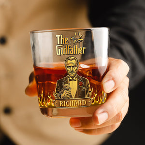 Mafia Gentleman Round Whiskey Glass - Personalized Gifts For Movie Fans 02hyqn110825-Homacus