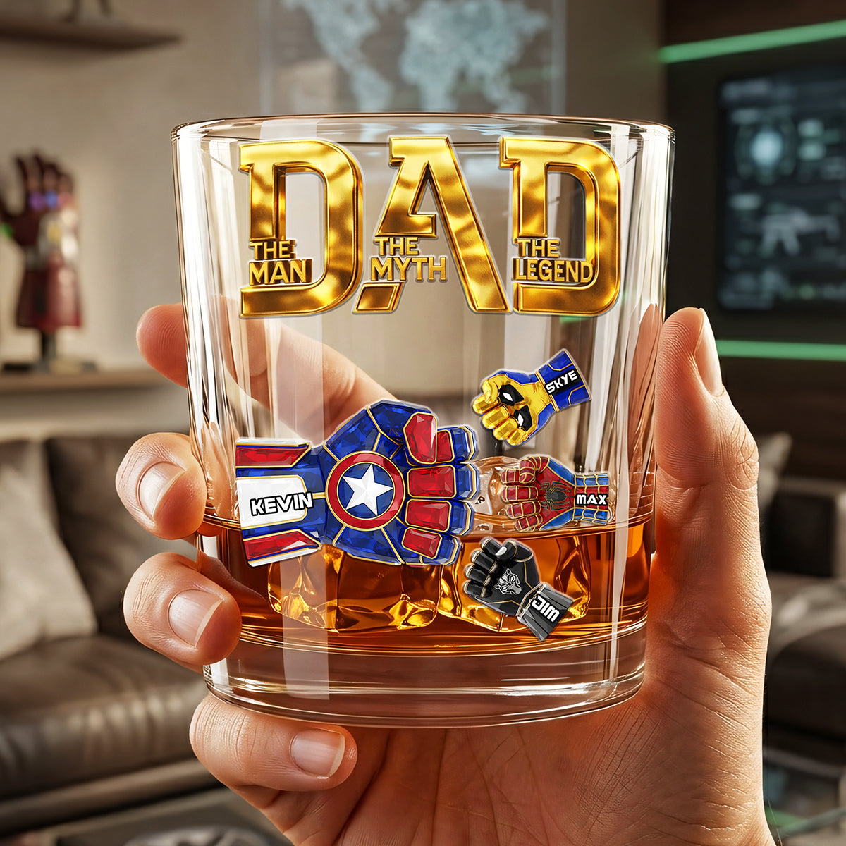 Dad The Legend Glass Mug - Personalized Gifts For Dad 03OHTA080526-Homacus