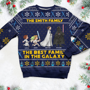 Personalized Gifts For Family Cosmic Adventure Ugly Sweater, Best Family In The Galaxy 02TGQN101024-Homacus