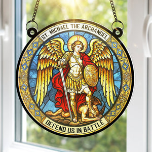 St. Michael The Archangel Suncatcher Ornament - Personalized Gifts for Catholic 02huqn290525-Homacus