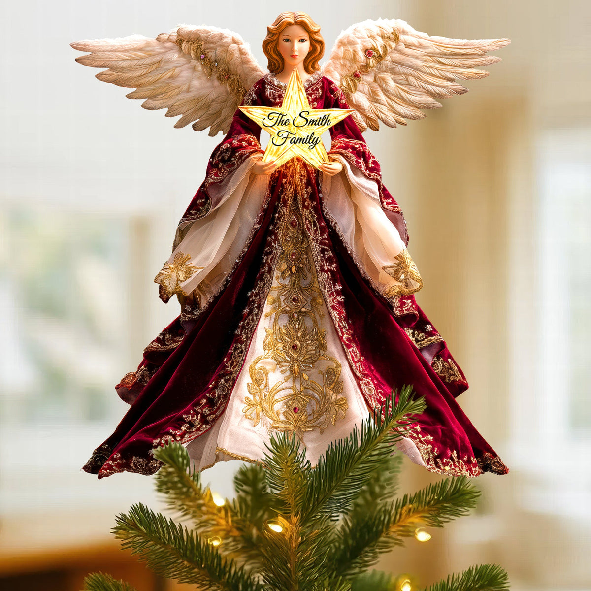Guardian Angel Christmas Tree Topper – Personalized Gifts For Family 06tgqn191125-Homacus