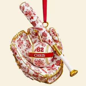 Baseball Toile de Jouy Christmas Ornament Personalized Gifts For Baseball Lovers 04PGDT021025-Homacus