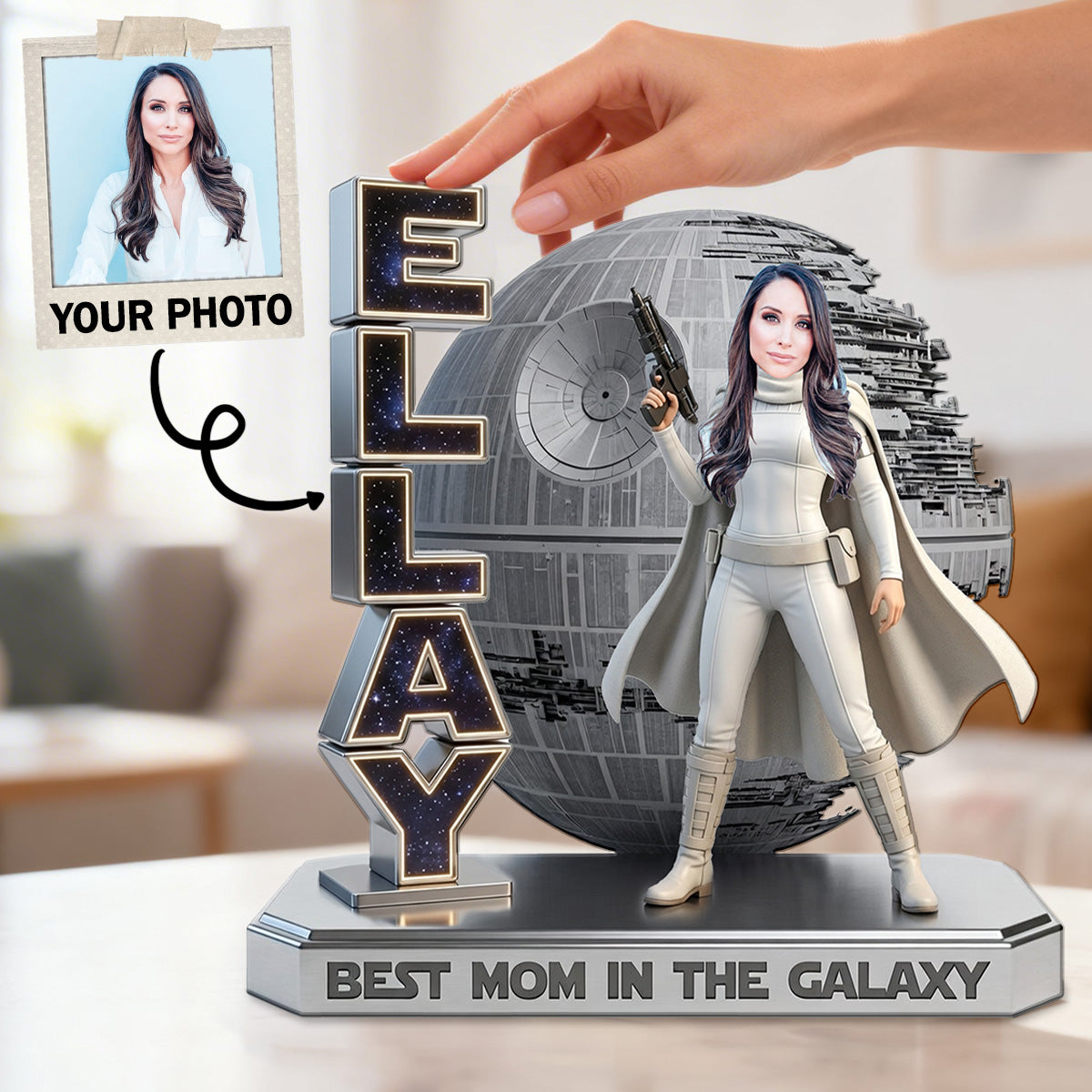 Space Mom Acrylic Plaque - Personalized Custom Photo Gifts For Mom 02OHMG250326-Homacus