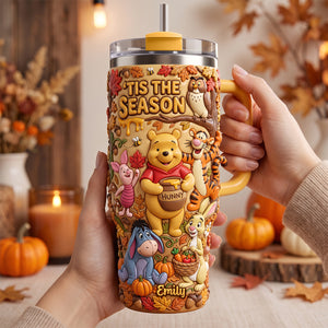 Cozy Woodland Autumn Colorful 40oz Tumbler With Handle - Personalized Gifts 07TYDH240726