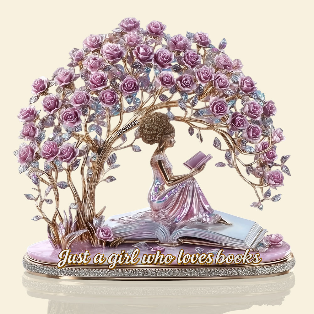 Girl Book Lover Acrylic Plaque Personalized Gifts For Book Lovers 03TGDT210525-Homacus