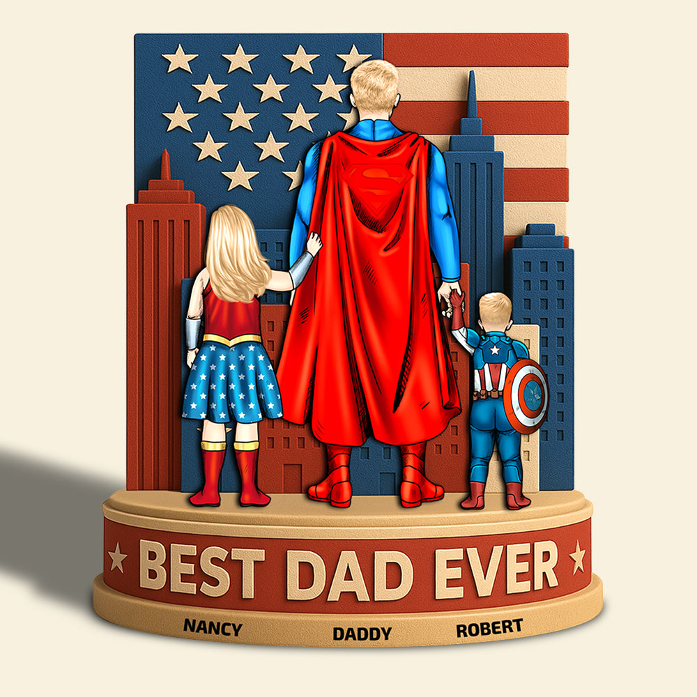 Personalized Gifts For Dad Acrylic Plaque Power Dad 05NADT140425PA-Homacus