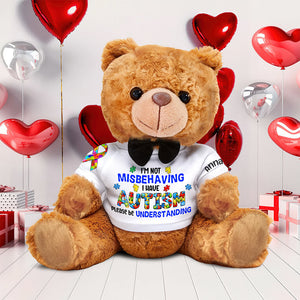 Autism Awareness Bear With Personalized Shirt 05toqn270225-Homacus
