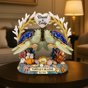 Turtle Couple Acrylic Plaque - Personalized Gifts For Couple 01napu030625-Homacus