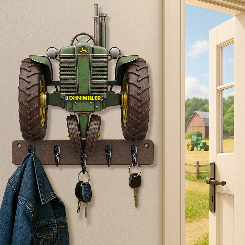 Tractor Key Hanger - Personalized Gifts For Farmers 04naqn280625-Homacus