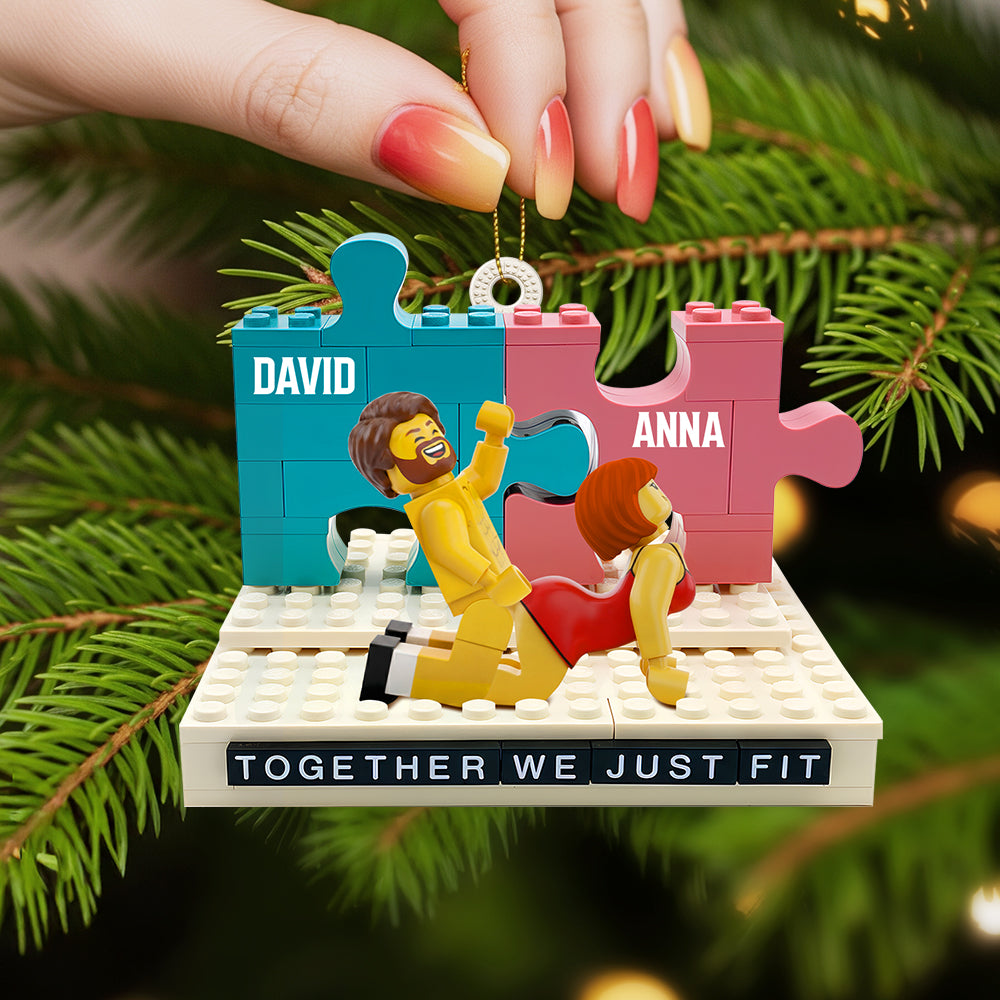 Fit Piece Couple Ornament, Personalized Gifts For Couple 01qhtn011025-Homacus