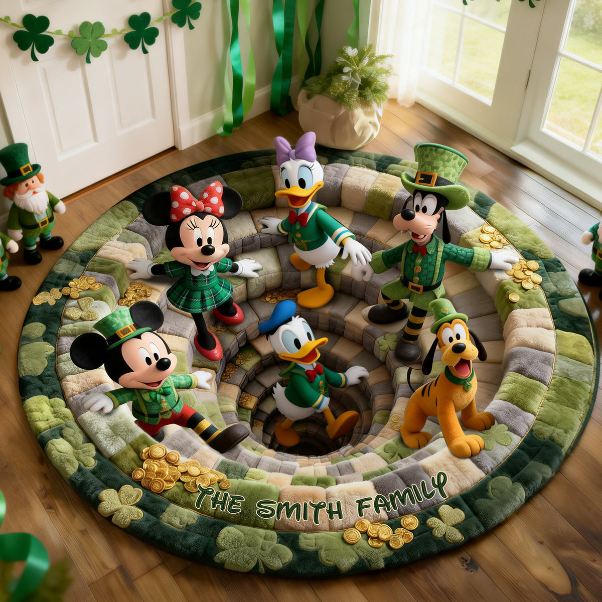 Patrick's Day Quilted Round Mat - Personalized Gifts For Family 01nalu100226-Homacus