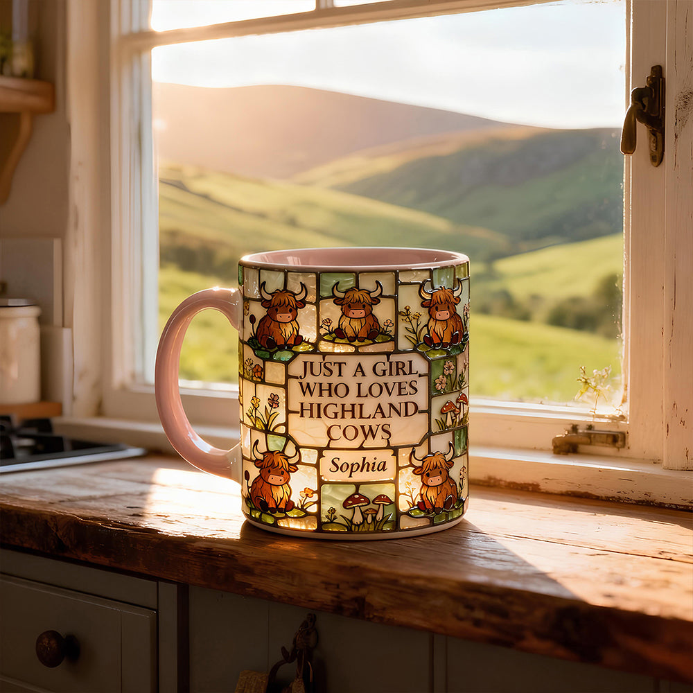 Just A Girl Who Loves Highland Cows Mug - Personalized Gifts 04HYDT170126-Homacus