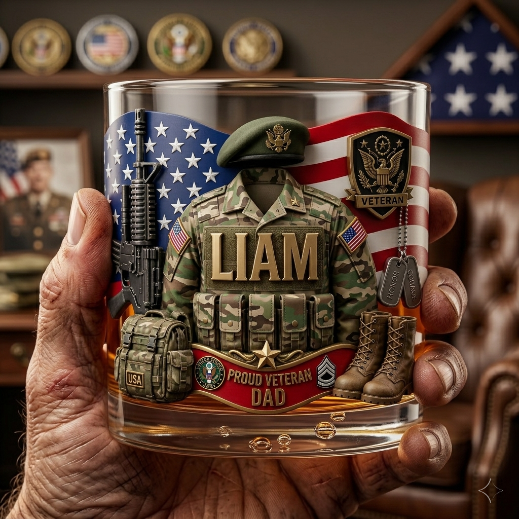 Honor the Sacrifice Drinking Glass - Personalized Gifts For Veteran Dads 04tyta260526-Homacus