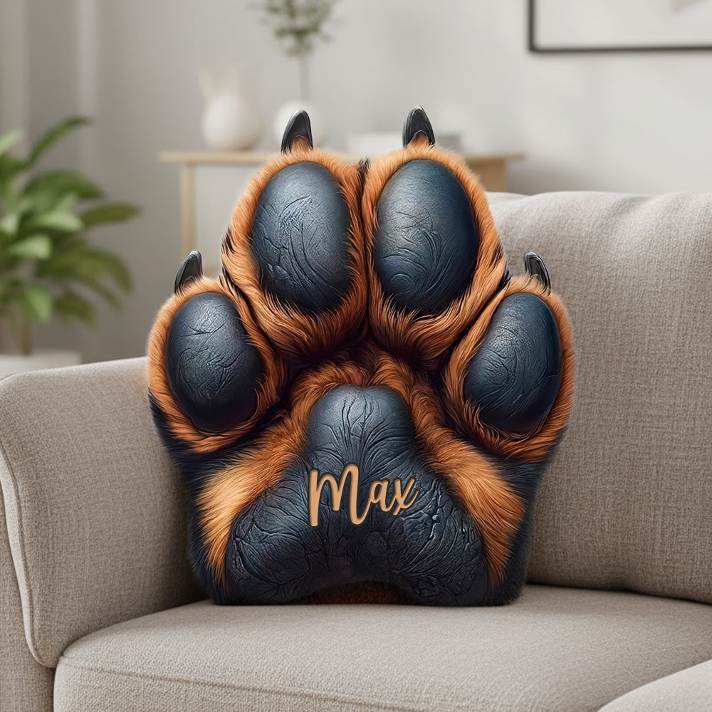 Dog Paw Shaped Pillow Personalized Gifts For Dog Lovers 01hutn081125-Homacus