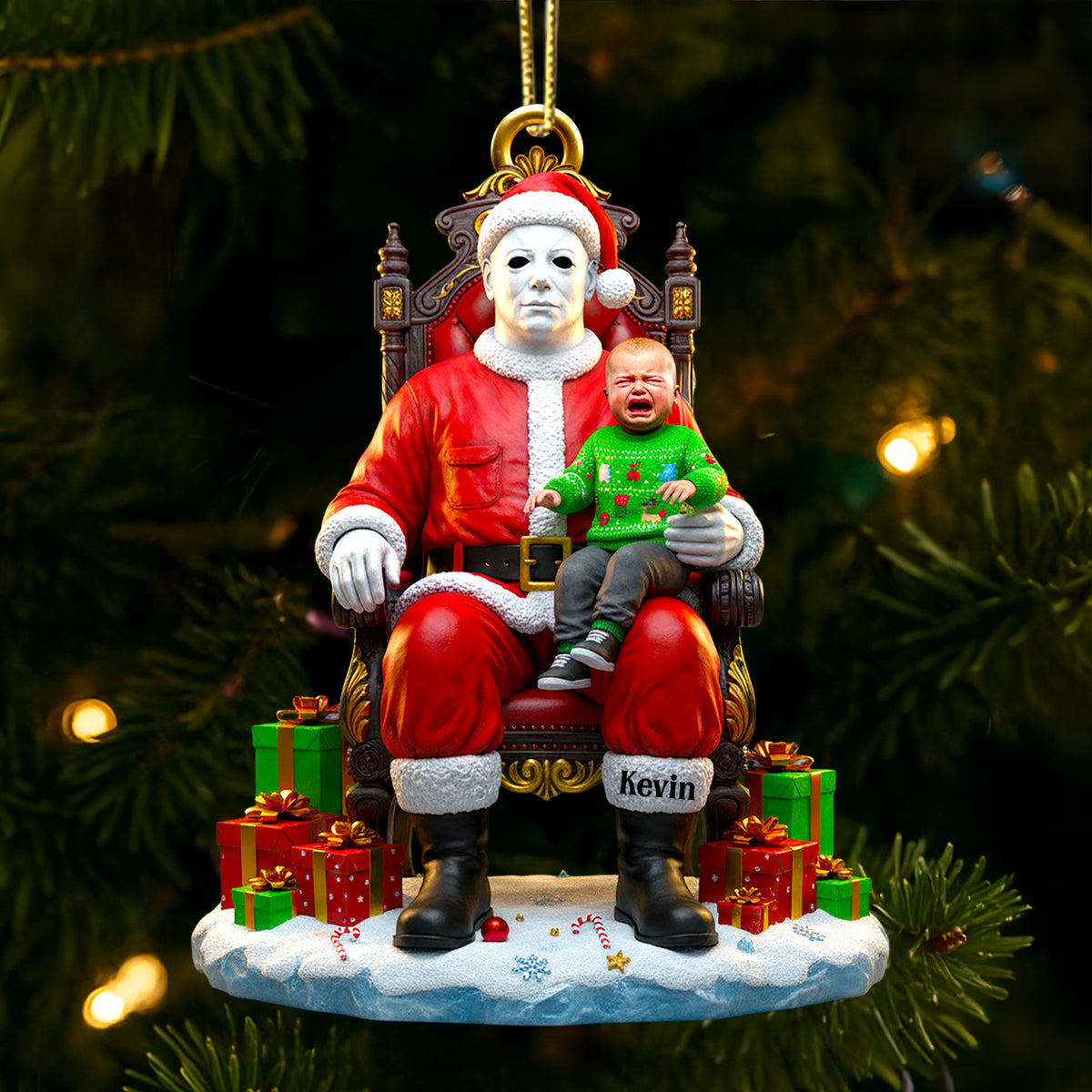 Horror Santa Custom Photo Ornament Christmas Gifts 01DTDT100925-Homacus