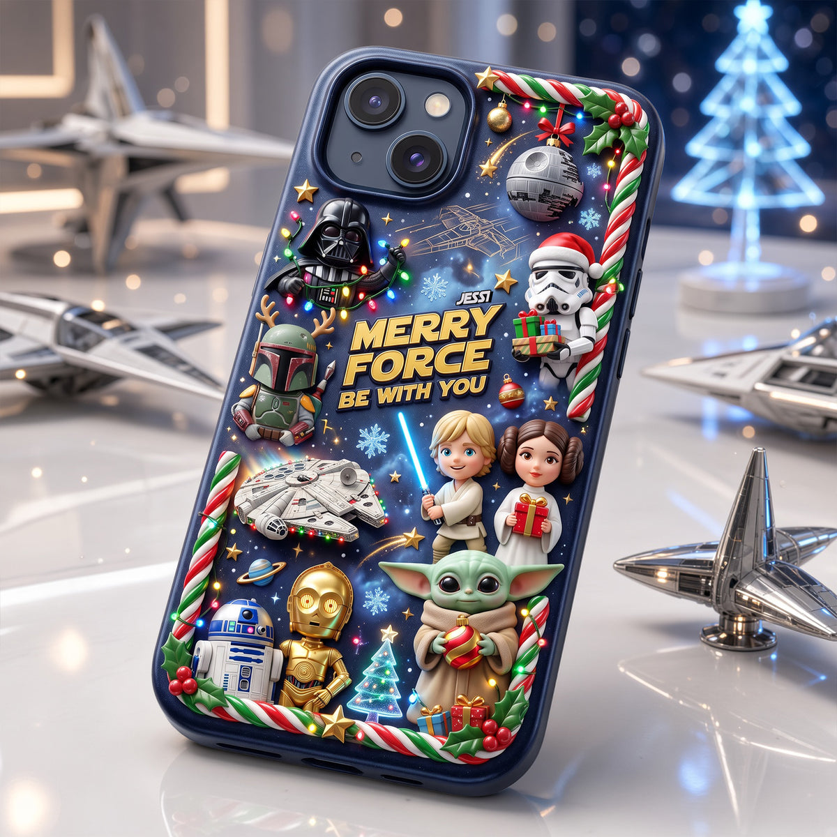 Merry Galactic Force Christmas Phone Case - Personalized Christmas Gifts 02palu201026-Homacus