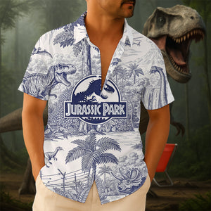 Toile de Jouy Style Hawaiian Shirt - Personalized Gifts For Dinosaur Lovers 03NALU260625-Homacus