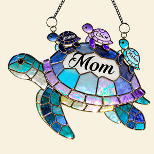 Grandma Turtle Suncatcher Ornament - Personalized Gifts For Grandma 04hudt240226-Homacus