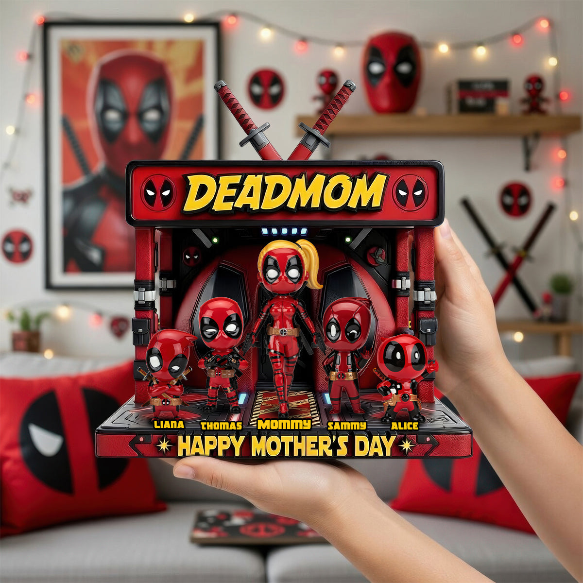 Mother’s Day Hero Squad Acrylic Plaque Personalized Gifts For Mom 031OHDH140426-Homacus