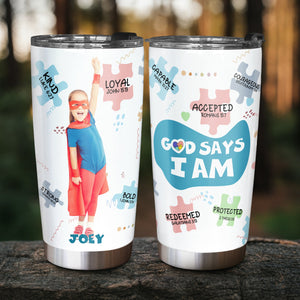 Personalized Custom Photo Gifts For Autism Kids Tumbler 03TGLU220225-Homacus