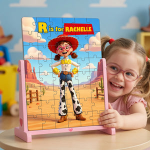 Custom Photo Cowgirl Jigsaw Puzzle - Personalized Gifts For Kids 01hulu260626