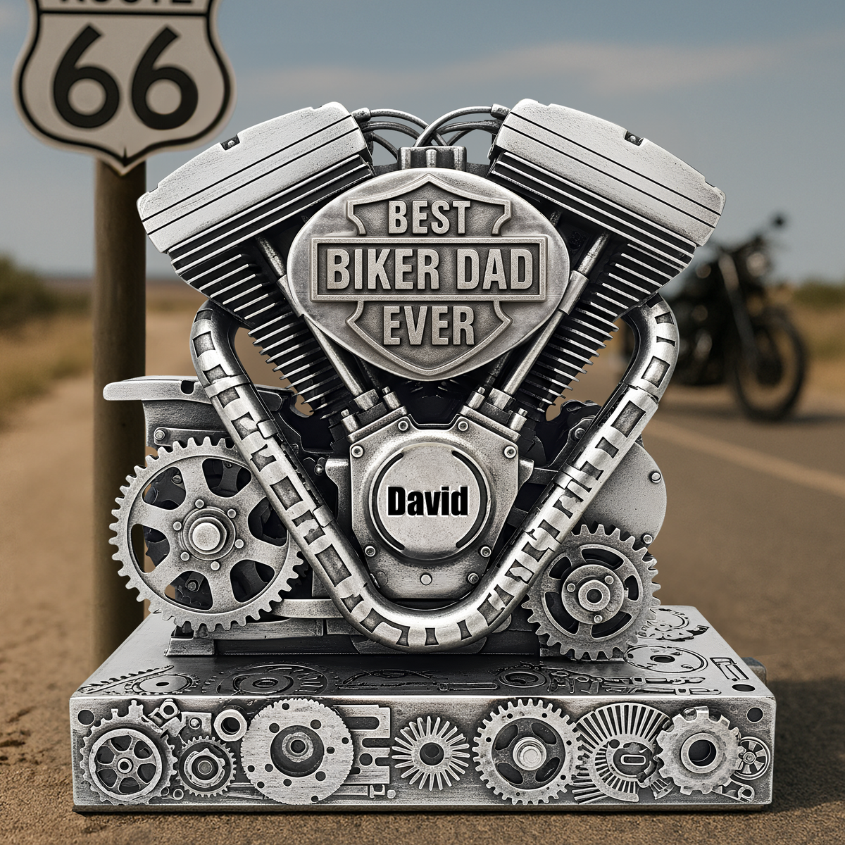 Driven With Love – Christmas Engine Plaque For Dad 04QHLU260525-Homacus