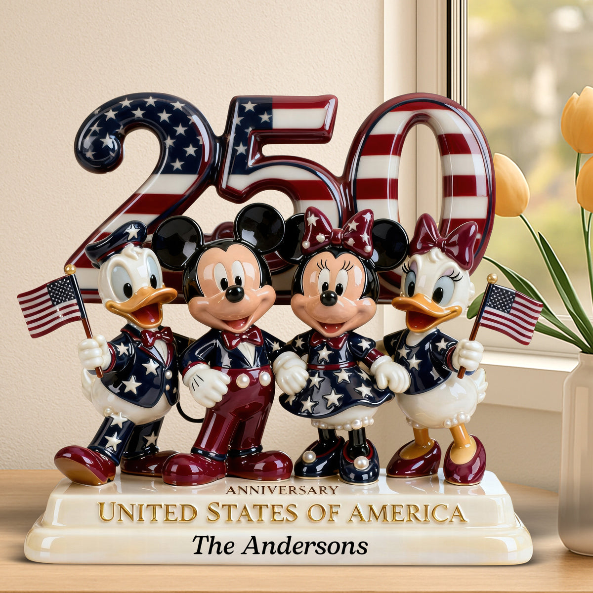 250th Anniversary Patriotic Family Acrylic Plaque - Personalized Gifts For Family 01PGQN100226-Homacus