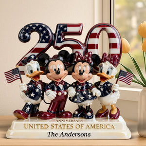250th Anniversary Patriotic Family Acrylic Plaque - Personalized Gifts For Family 01PGQN100226-Homacus