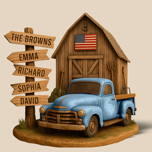 Farm Barn Family Acrylic Plaque - Personalized Gifts For Family 05NAQN220525-Homacus