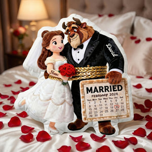 Married Couple Shaped Pillow - Personalized Anniversary Gifts For Couples 02NALU091225-Homacus