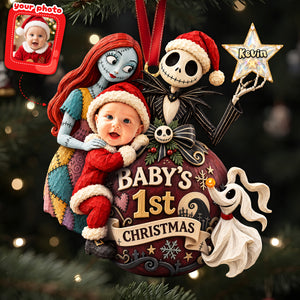 Spooky Baby's First Christmas Ornament - Custom Photo Gifts 01pata091026-Homacus