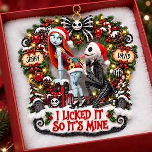 Spooky Couple Ornament - Personalized Gifts For Couple Christmas Ornament 03TYLU110926-Homacus
