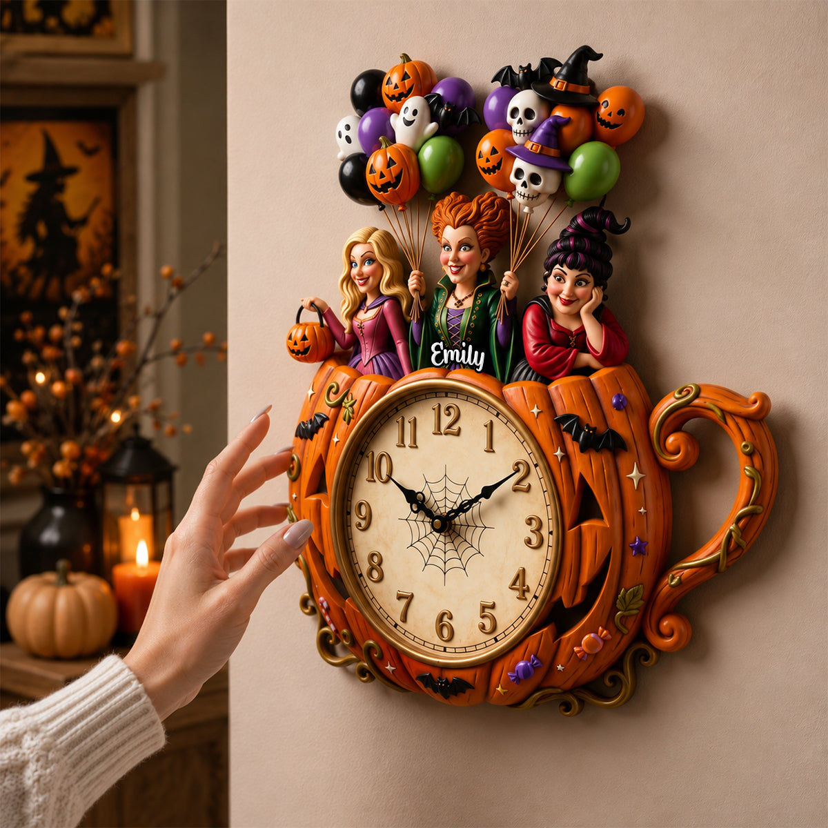 Bewitched By Time Acrylic Hanging Wall Clock - Personalized Gifts 06PGDH070826