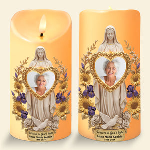 Memorial Remembrance LED Candle - Custom Photo Gifts For Heaven 02paqn080925-Homacus