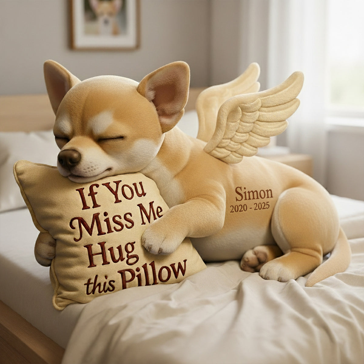 Dog Memorial Custom Shaped Pillow - Custom Photo Gifts For Dog Lover 04TGLU081125-Homacus