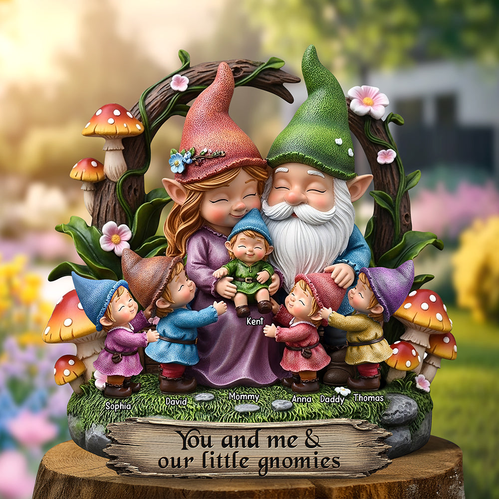 Happy Gnome Family Personalized Acrylic Plaque Gifts For Family 02qhqn240525-Homacus