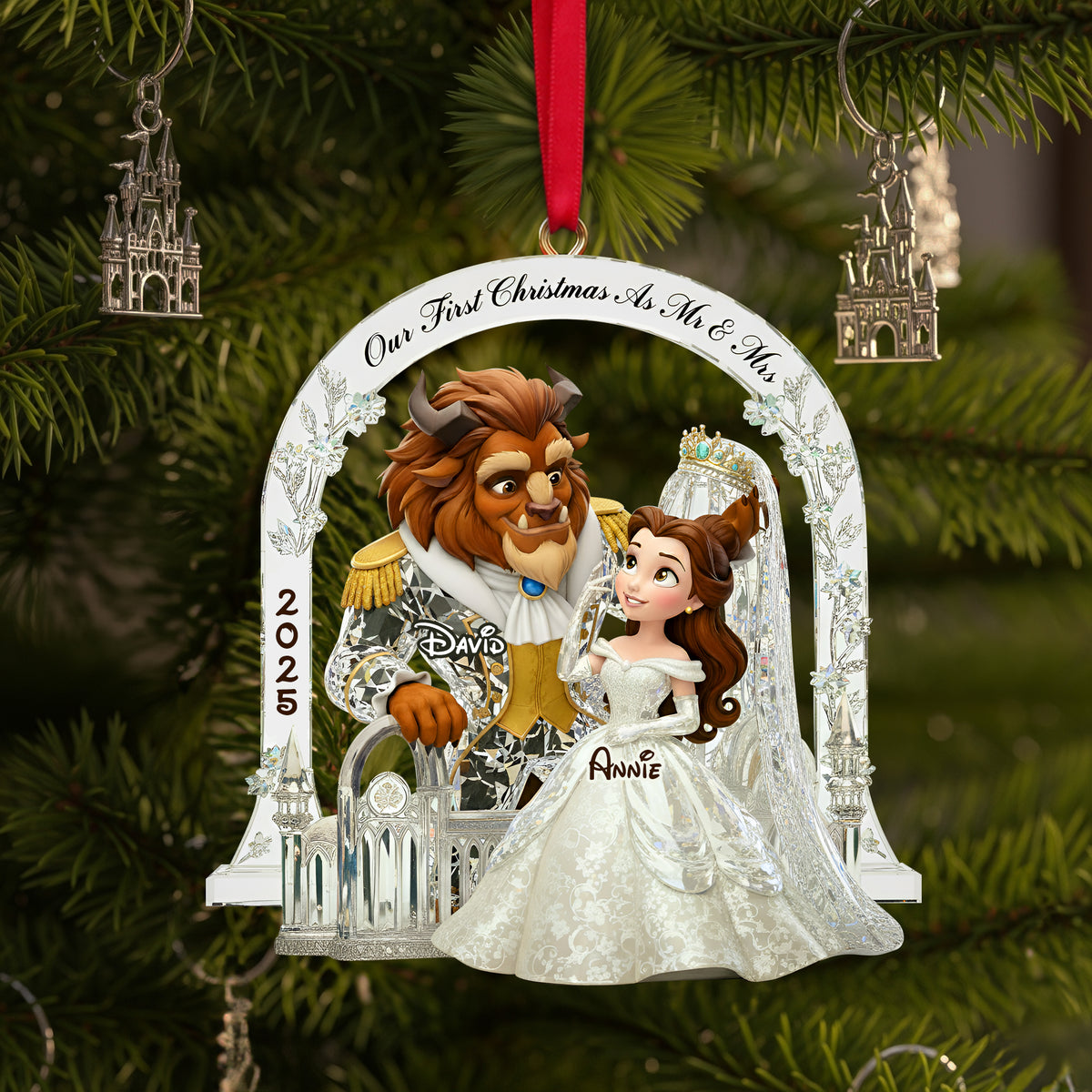 Couple's First Christmas Acrylic Ornament - Personalized Christmas Gifts For Couple 01TGLU170925-Homacus
