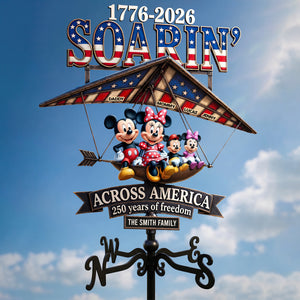 Proud American - Celebrated America 250th Anniversary Metal Weather Vane - Personalized Gifts For Family 04todt010626
