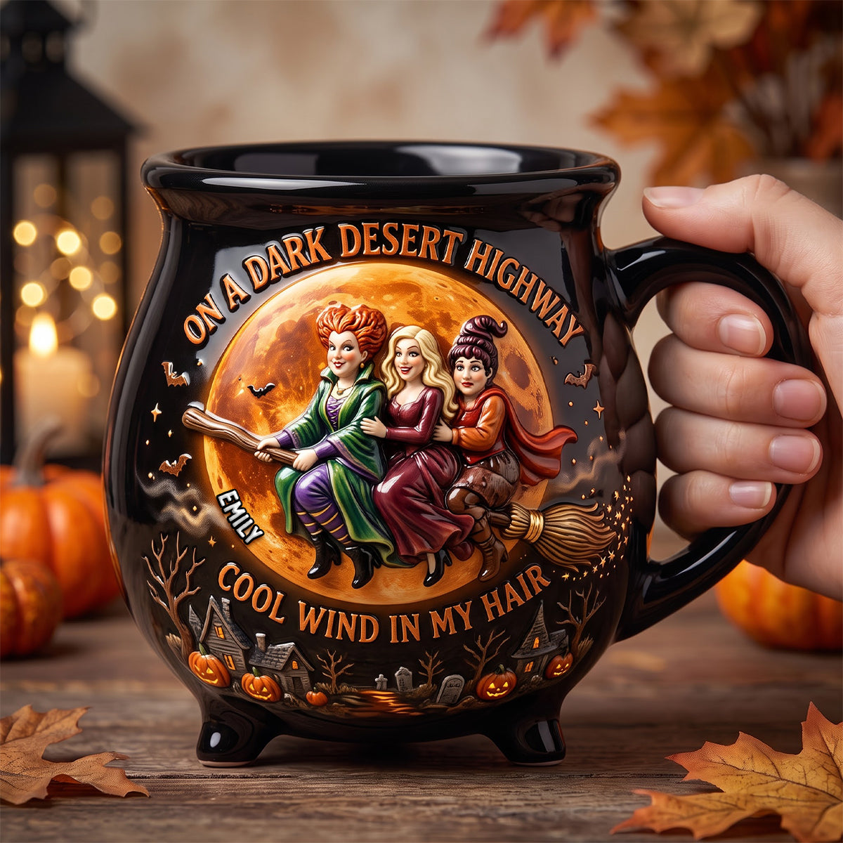 Macabre Spell Sisters Cauldron Mug - Personalized Gifts For Halloween 02pgdh200826