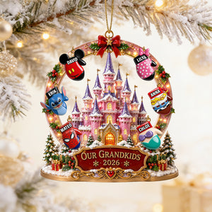 Magical Castle Grandkids Acrylic Ornament - Personalized Christmas Gift For Grandparents 02NADT280826-Homacus