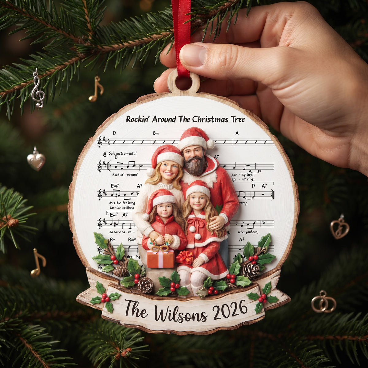 Family Love Christmas Ornament - Custom Photo Gifts For Family 09hulu161026-Homacus